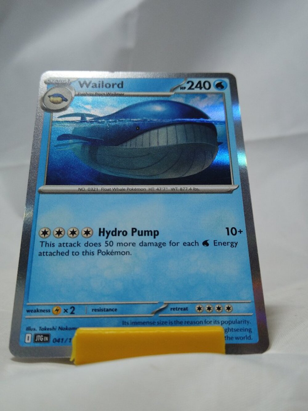 Pokemon Wailord 41/159 Journey Together Card Rare Holo NM
